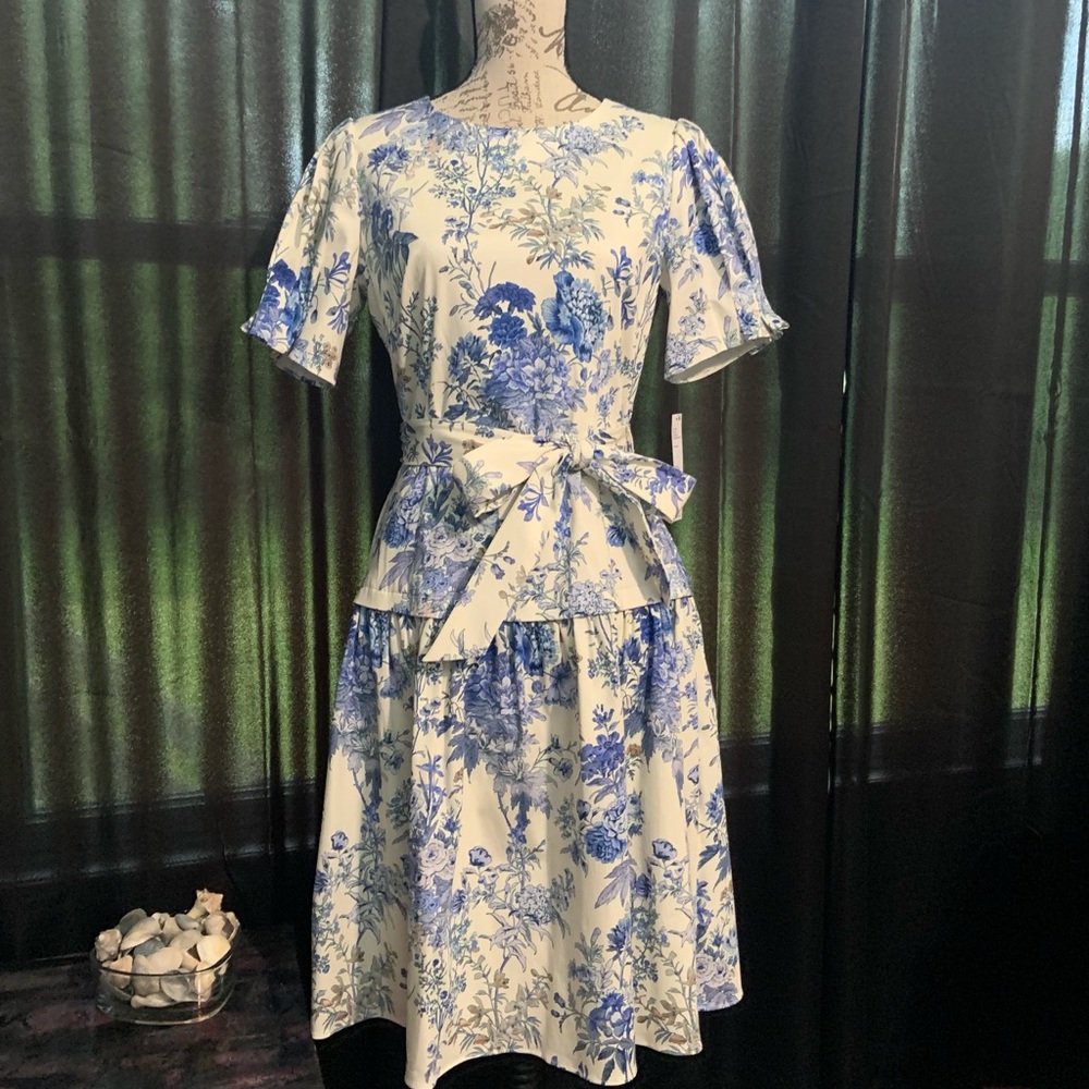 Antonio Melani Jessie Sateen Puff Sleeve Dress